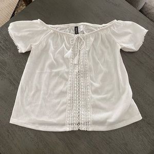 H&M white off shoulder top